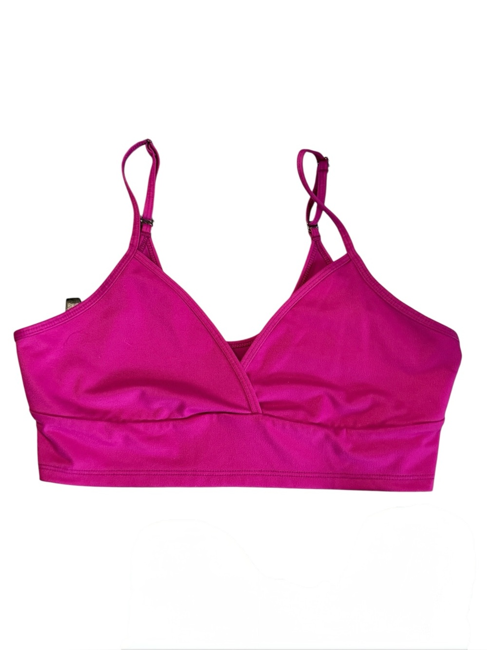 Victoria Sport Small Soft V-Neck Sports Bralette in Bright Fuchsia